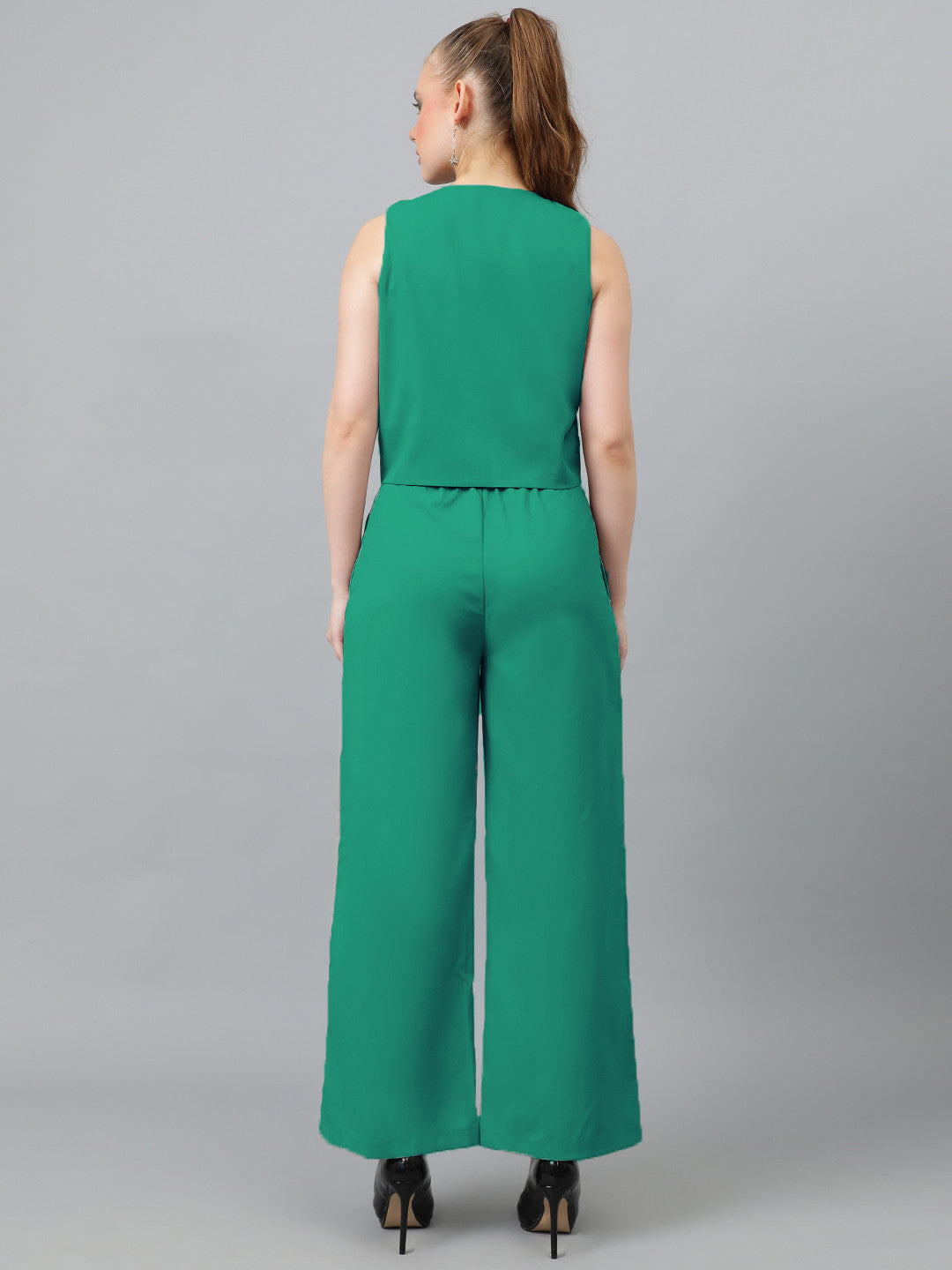 KOTTY Women Two Piece Dress Green Maxi/Full Length Dress 