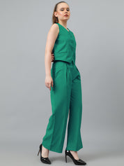 KOTTY Women Two Piece Dress Green Maxi/Full Length Dress 