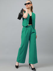 KOTTY Women Two Piece Dress Green Maxi/Full Length Dress 