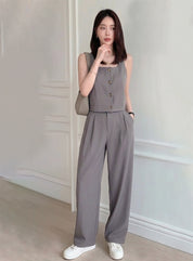 KOTTY Women Grey Co-ord Set Waistcoat Trousers