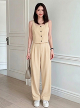 KOTTY Women Light Beige Co-ord Set Trousers