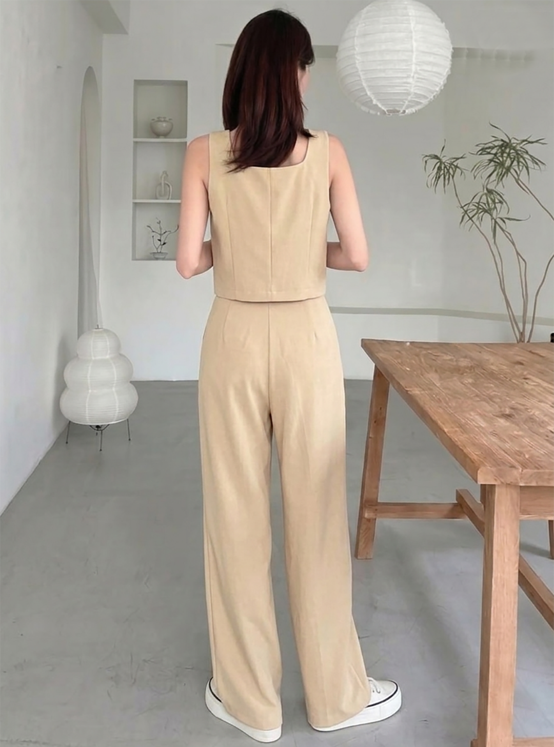 KOTTY Women Light Beige Co-ord Set Trousers