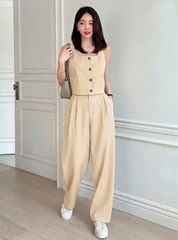 KOTTY Women Light Beige Co-ord Set Trousers