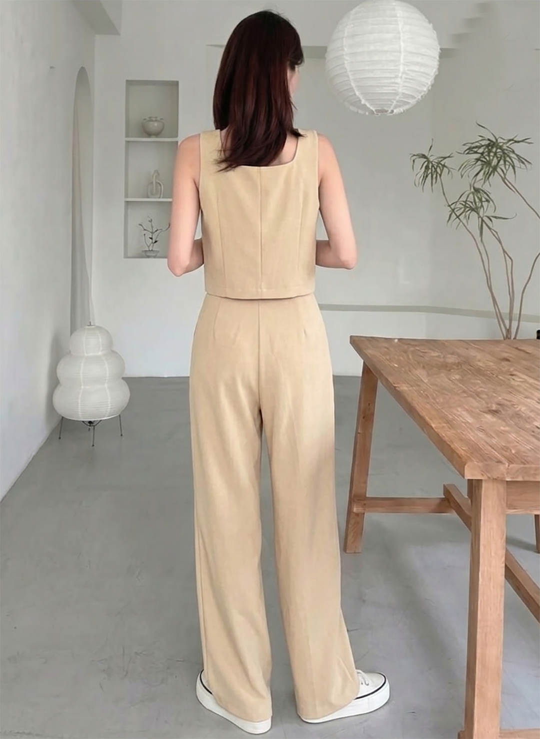KOTTY Women Light Beige Co-ord Set Trousers