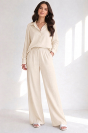 Women Beige Bodycon Top and Skirt Set