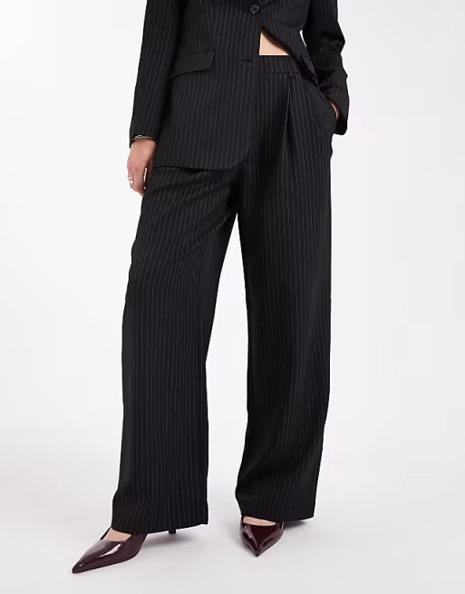 Women Black Ribbed Sleeveless Top and Skirt Set