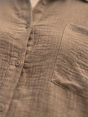 Light Brown Plus Size Cotton Co Ord Set