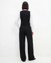 KOTTY Women Pinstripe Waistcoat Trousers Co-ord Set