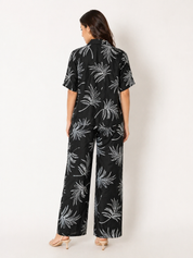 KOTTY Women Black Floral Print Co-ord Set
