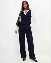 Blue Pinstripe Vest & Trouser Co-ord Set