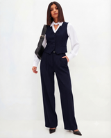 Blue Pinstripe Vest & Trouser Co-ord Set