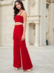 KOTTY Women Two Piece Dress Red Maxi/Full Length Dress 
