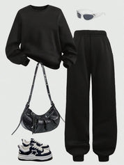 KOTTY Women‚Äôs Black Cropped Sweatshirt
