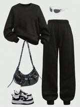 KOTTY Women‚Äôs Black Cropped Sweatshirt