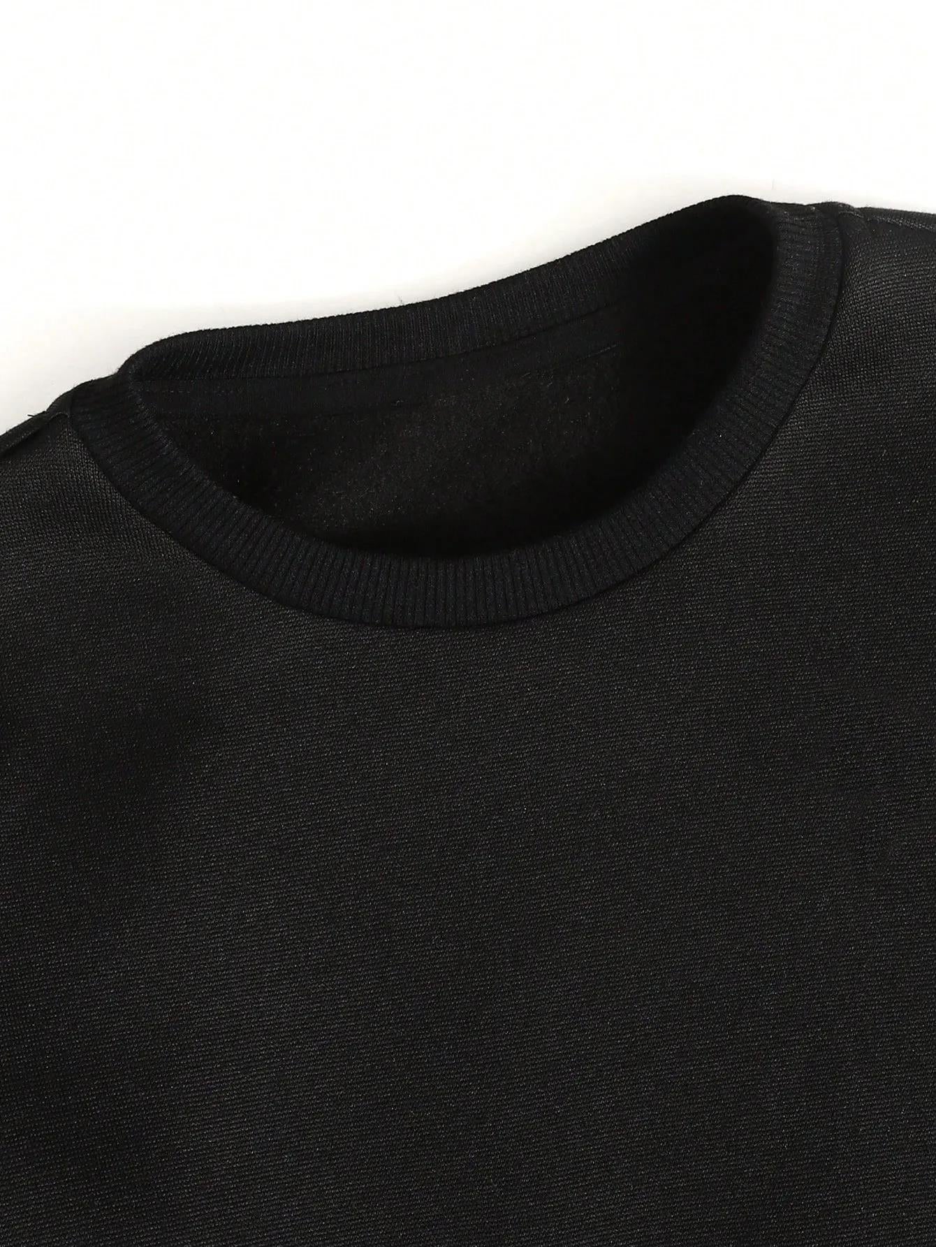 KOTTY Women‚Äôs Black Cropped Sweatshirt