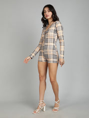 KOTTY Checkered Women Jumpsuit 