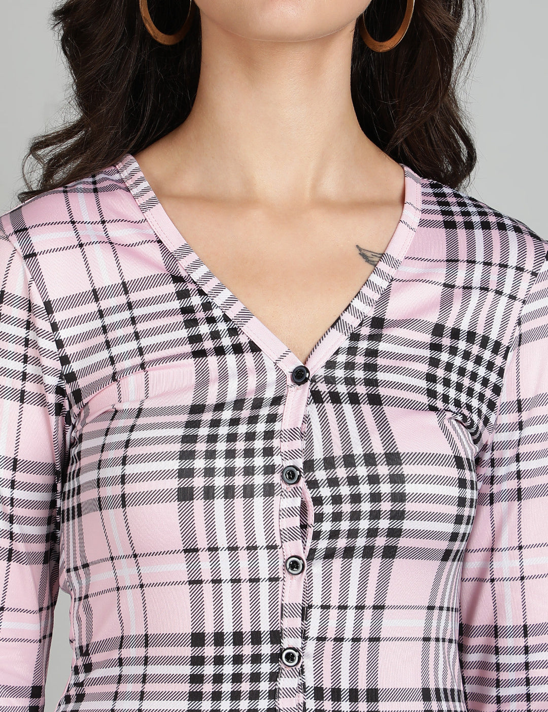 KOTTY Checkered Women Jumpsuit 
