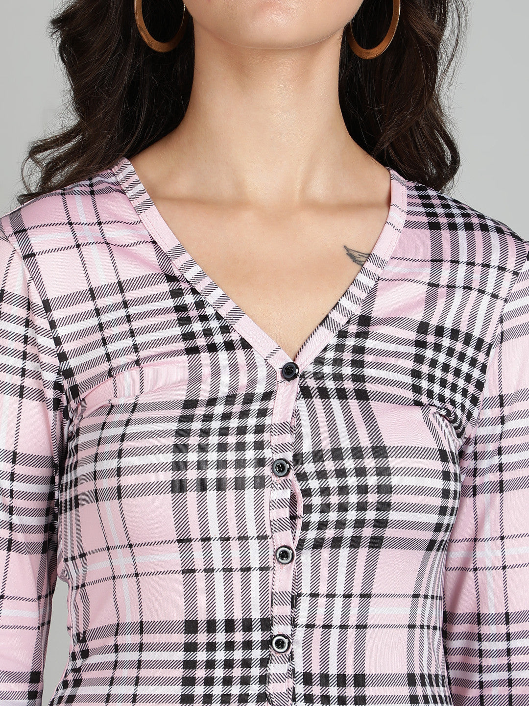 KOTTY Checkered Women Jumpsuit 