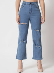 KOTTY Regular Women Light Blue Jeans 