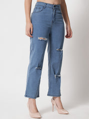 KOTTY Regular Women Light Blue Jeans 
