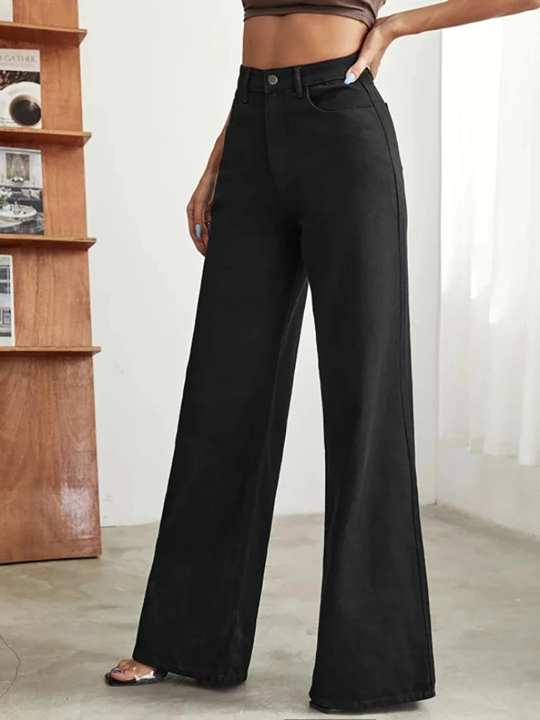 KOTTY Straight Fit Women Black Jeans 