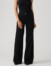 Women's Wide Leg Black Denim jeans