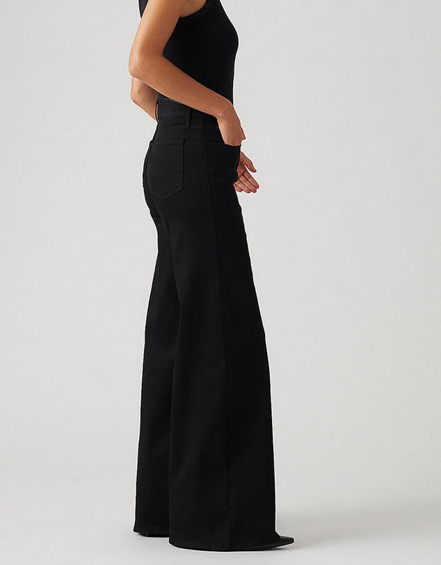 Women's Wide Leg Black Denim jeans