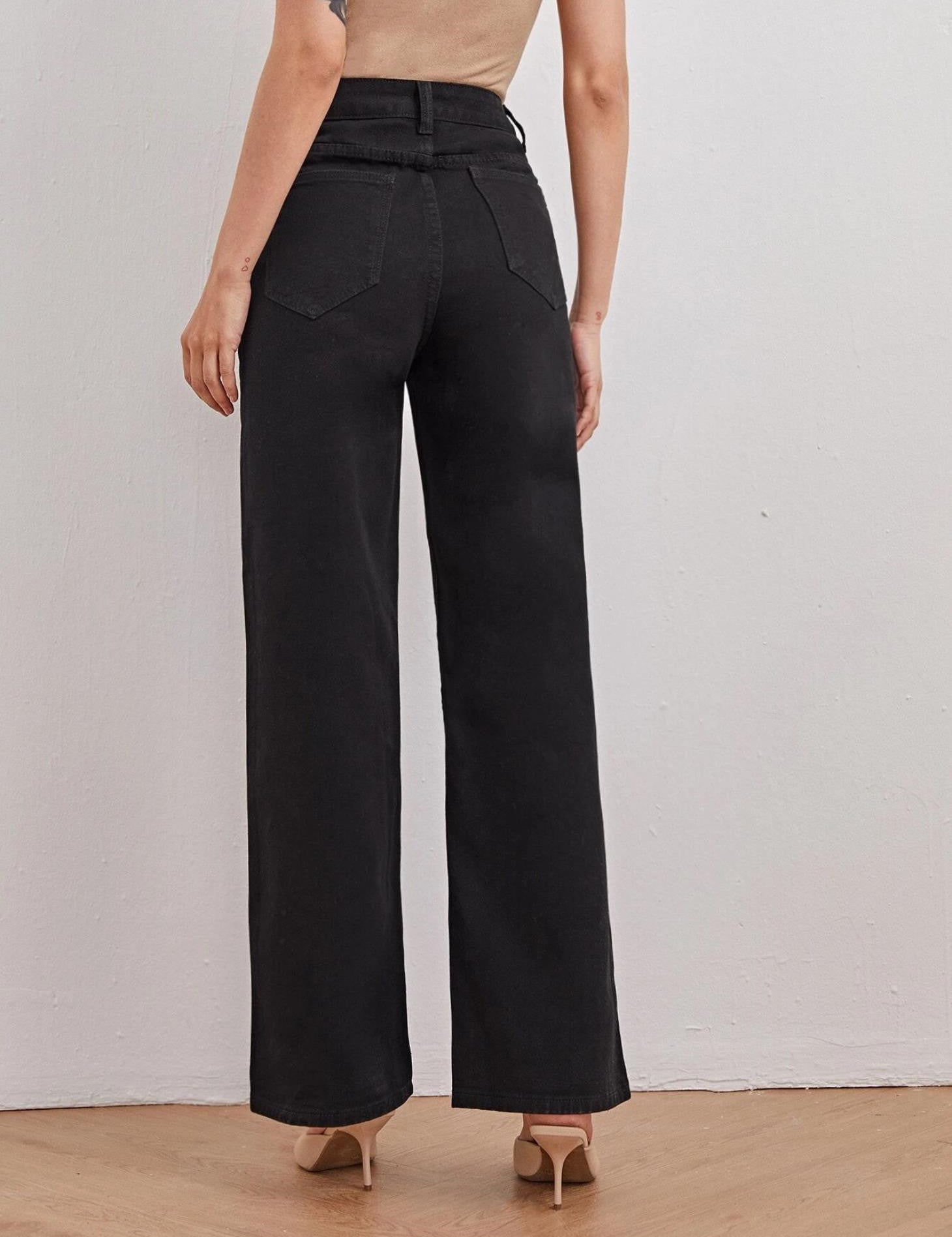 KOTTY Flared Women Black Jeans 