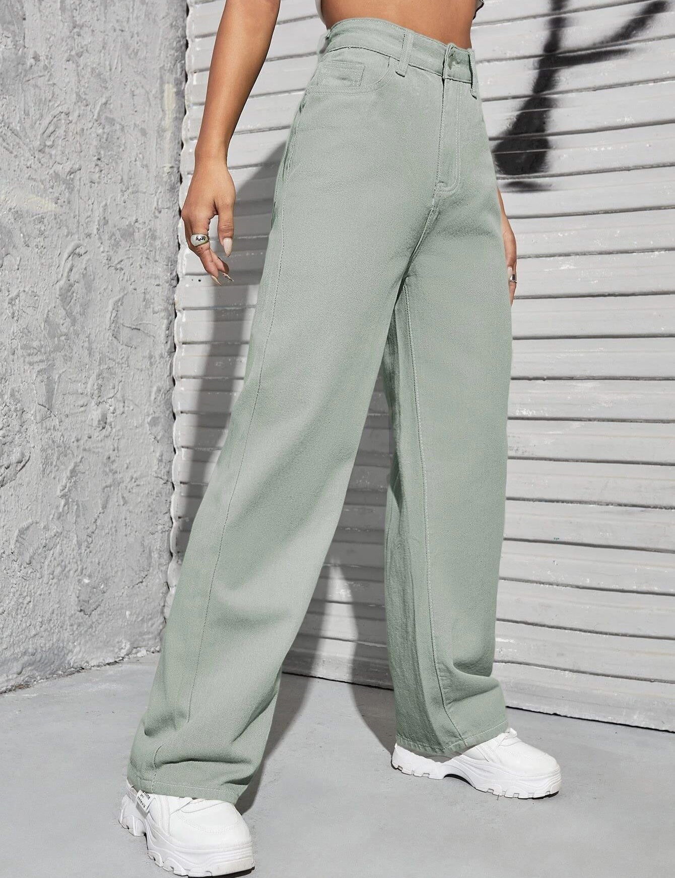 KOTTY Regular Women Light Green Jeans 