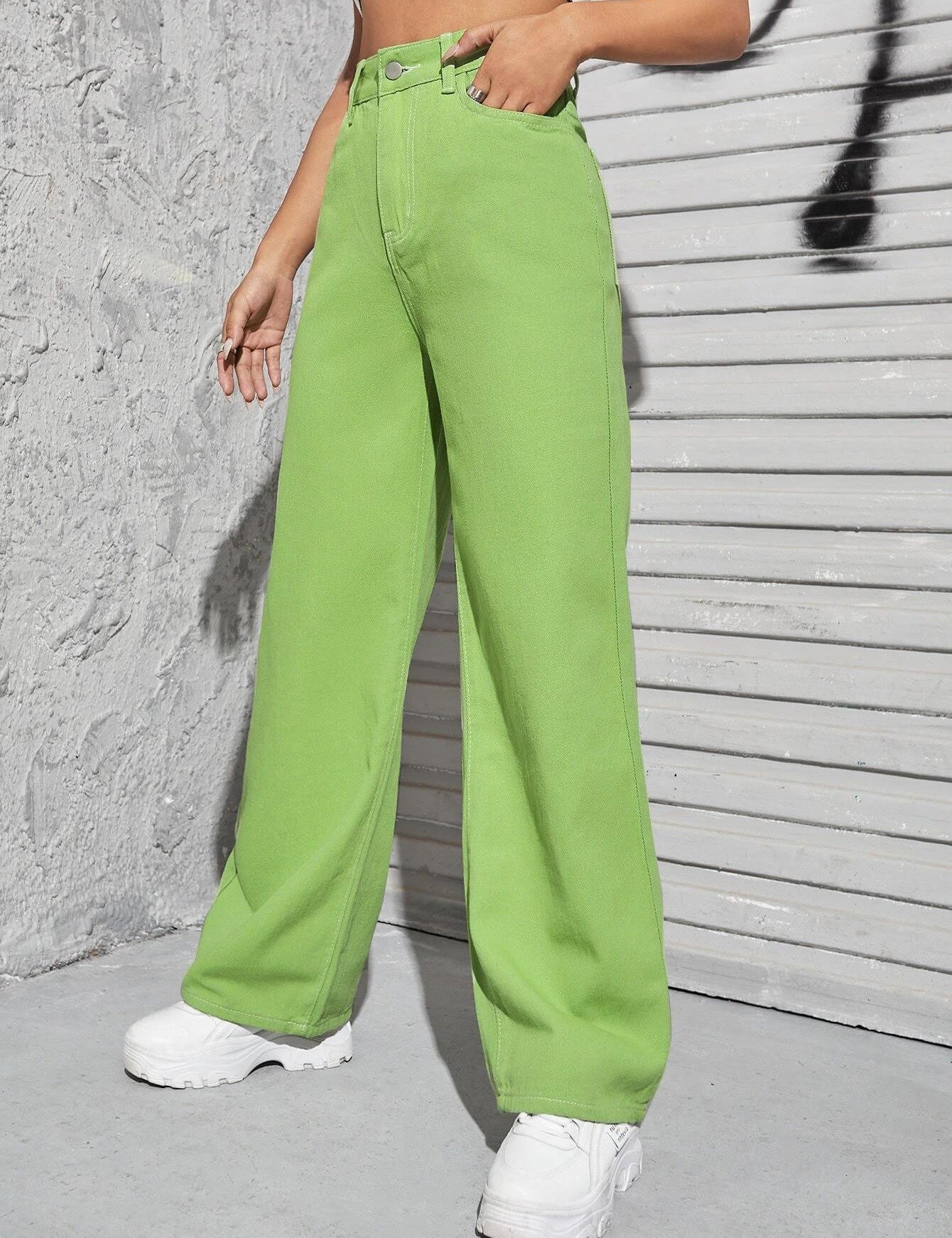 KOTTY Regular Women Green Jeans 