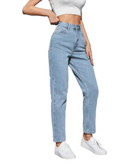 KOTTY Women High Rise Cotton Lycra Blend Ankle Length Jeans Sky Blue