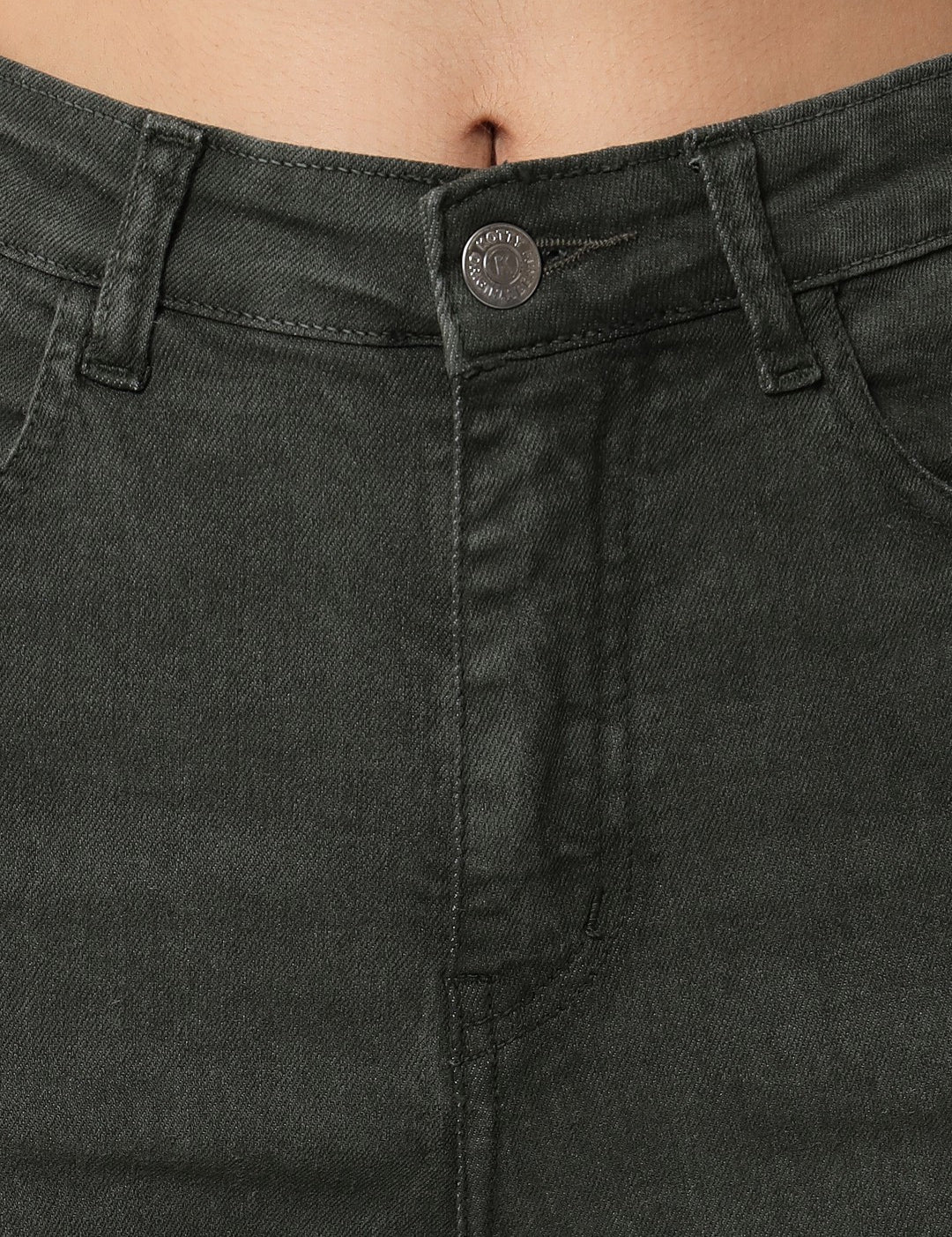 KOTTY Regular Women Dark Green Jeans 