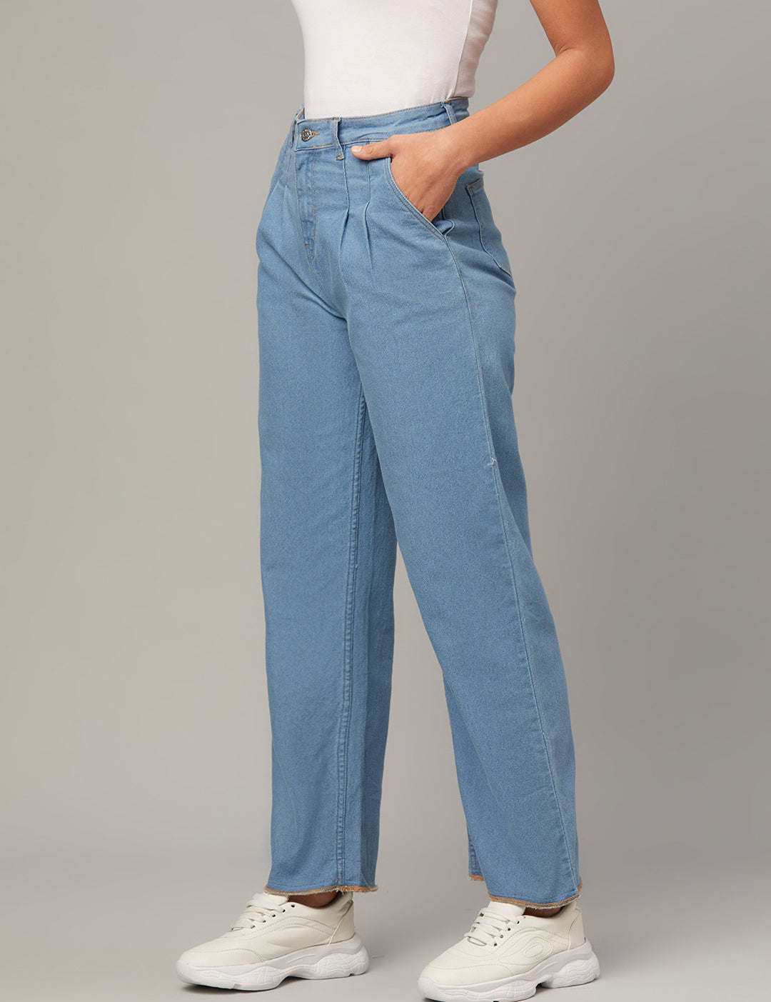 KOTTY Regular Women Light Blue Jeans 