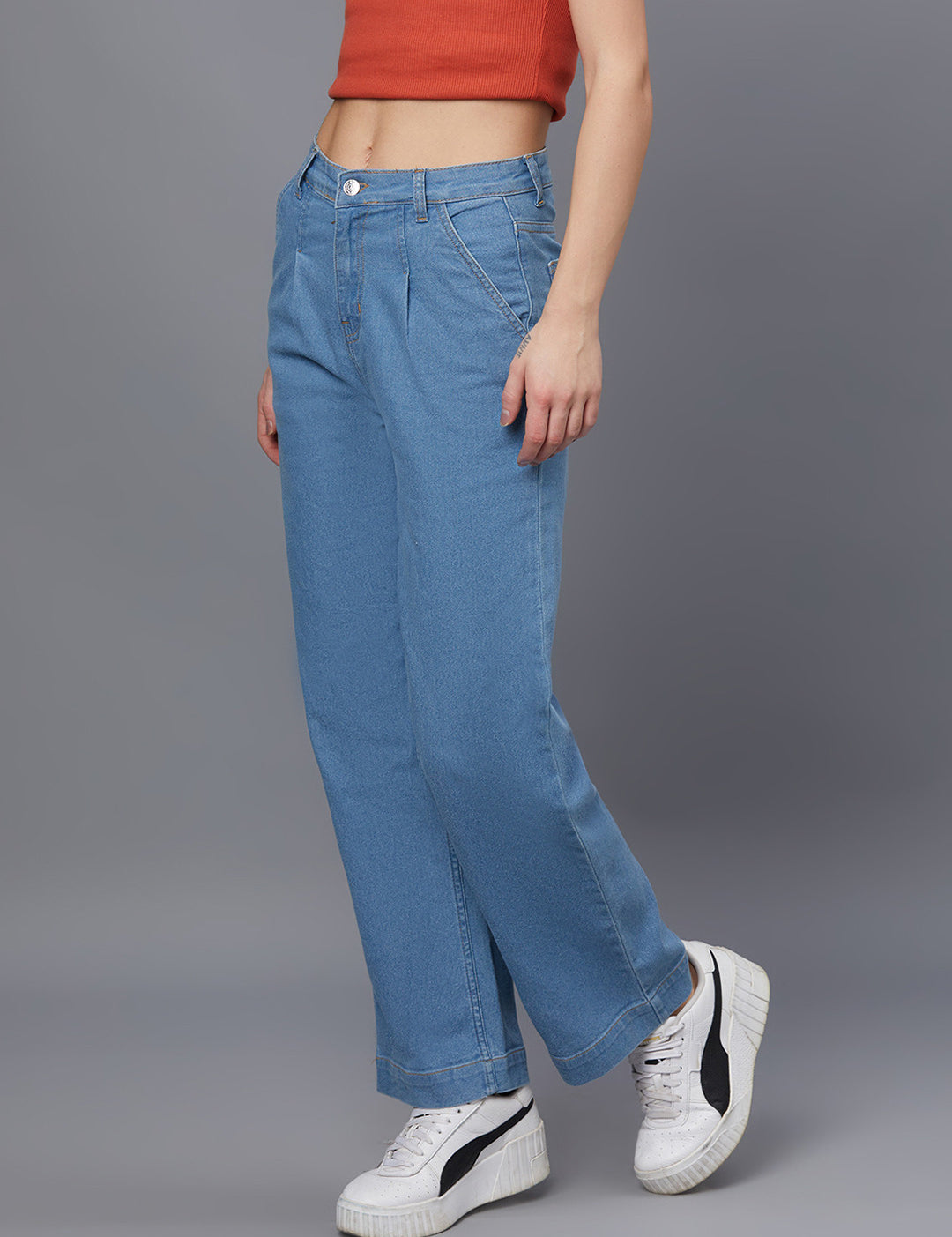 KOTTY Regular Women Light Blue Jeans 