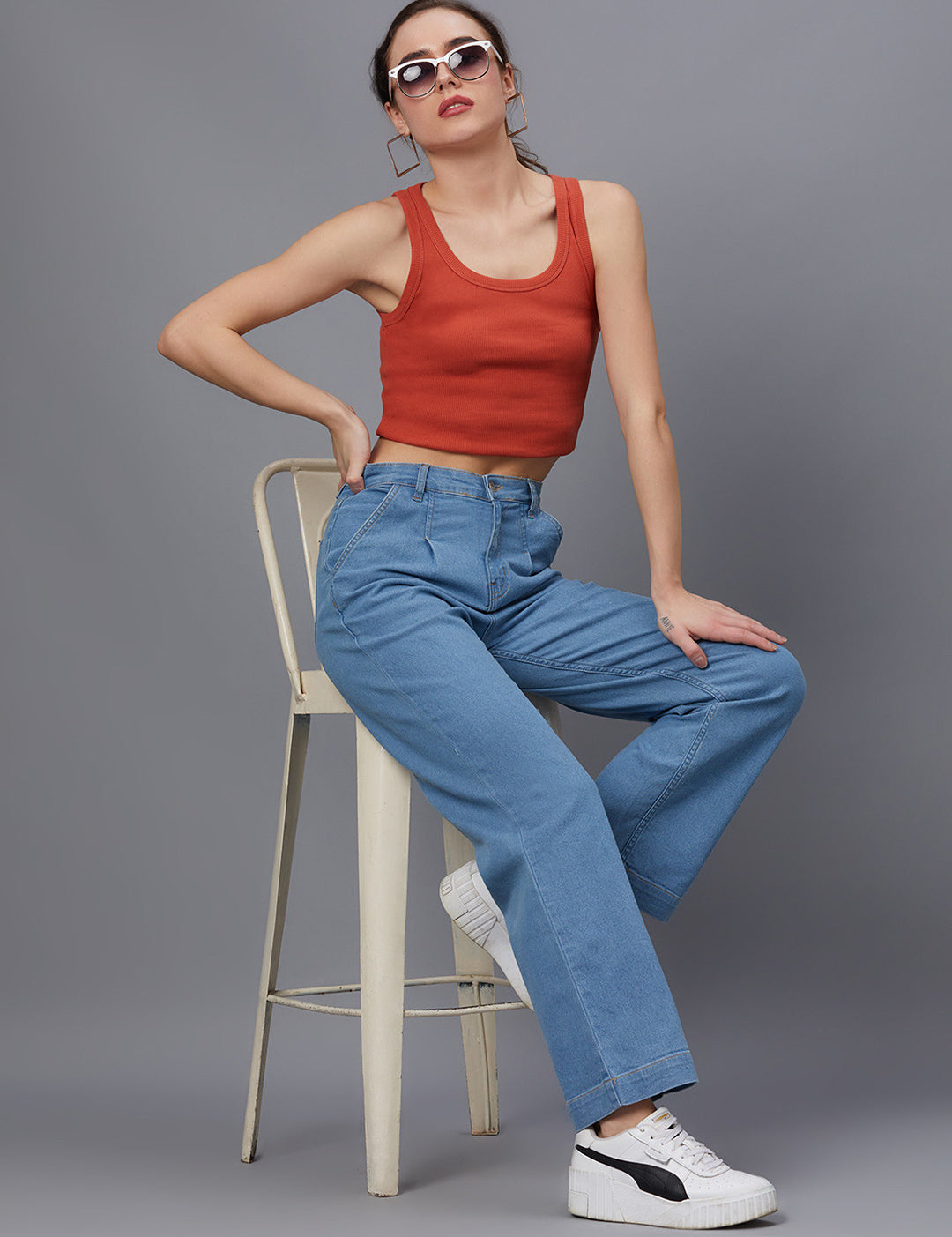 KOTTY Regular Women Light Blue Jeans 