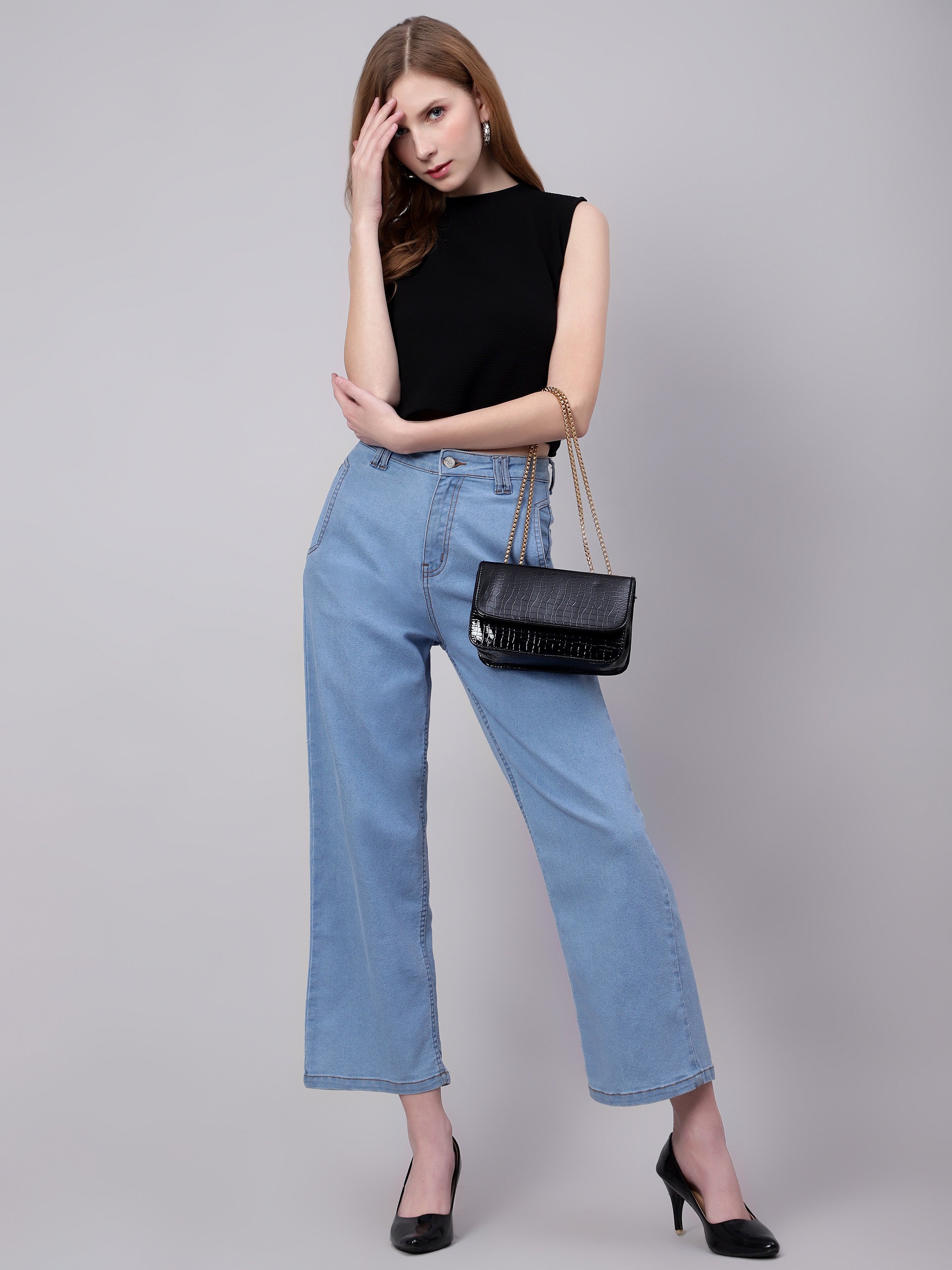 KOTTY Regular Women Light Blue Jeans 