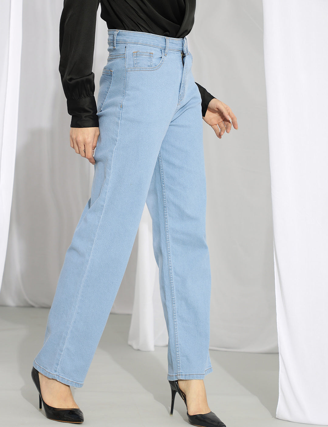 KOTTY Regular Women Light Blue Jeans 
