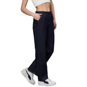 KOTTY Women's High Rise Cotton Lycra Blend Ankle Length Relaxed Fit Jeans