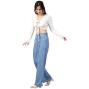 KOTTY Womens High Rise Cotton Lycra Solid Jeans