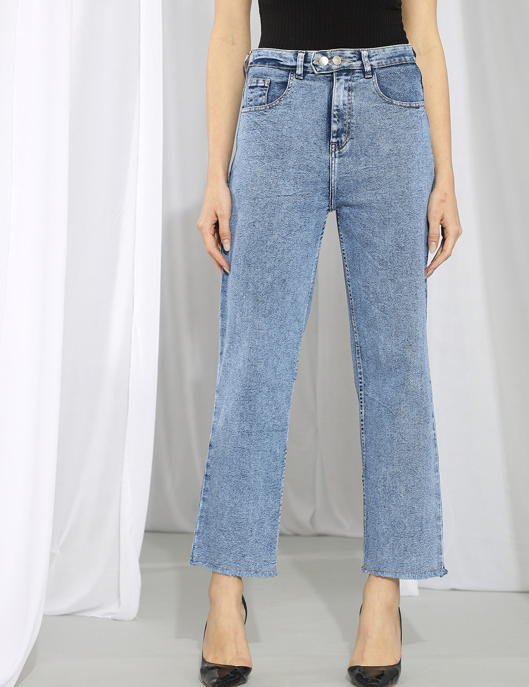 KOTTY Regular Women Light Blue Jeans 