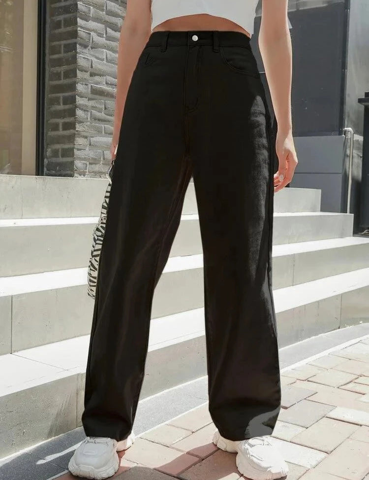 KOTTY Straight Fit Women Black Jeans 