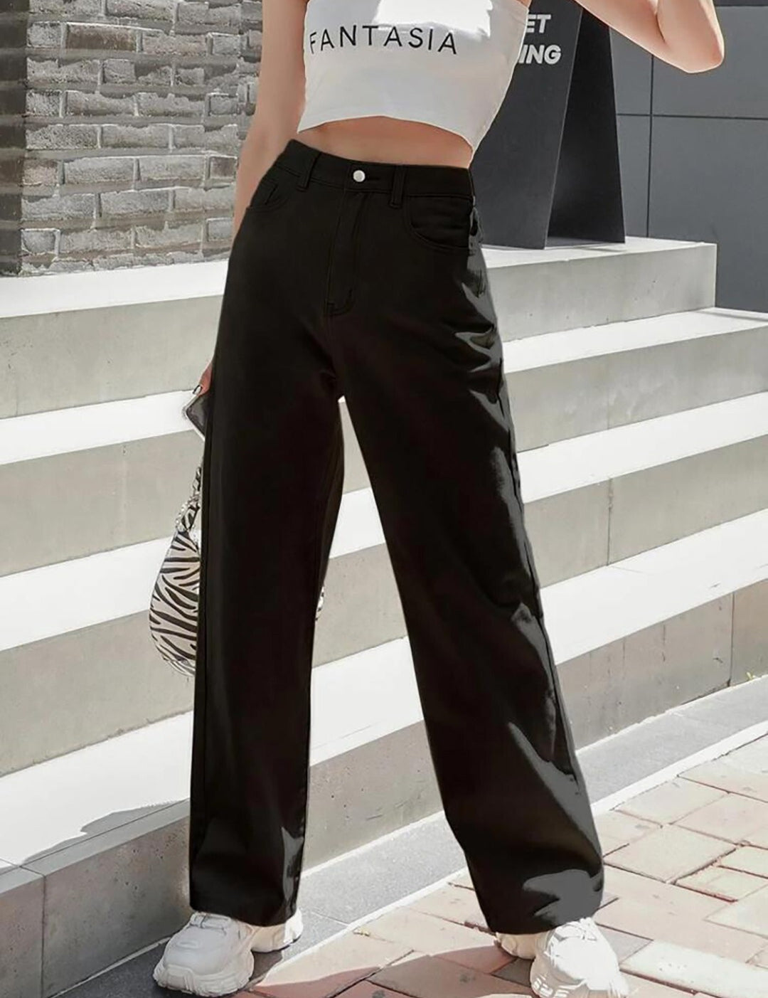 KOTTY Straight Fit Women Black Jeans 