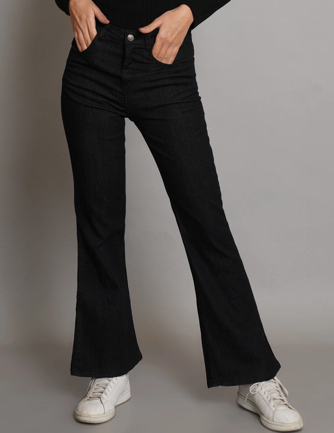 KOTTY Boot-Leg Women Black Jeans 