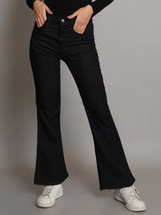 KOTTY Boot-Leg Women Black Jeans 