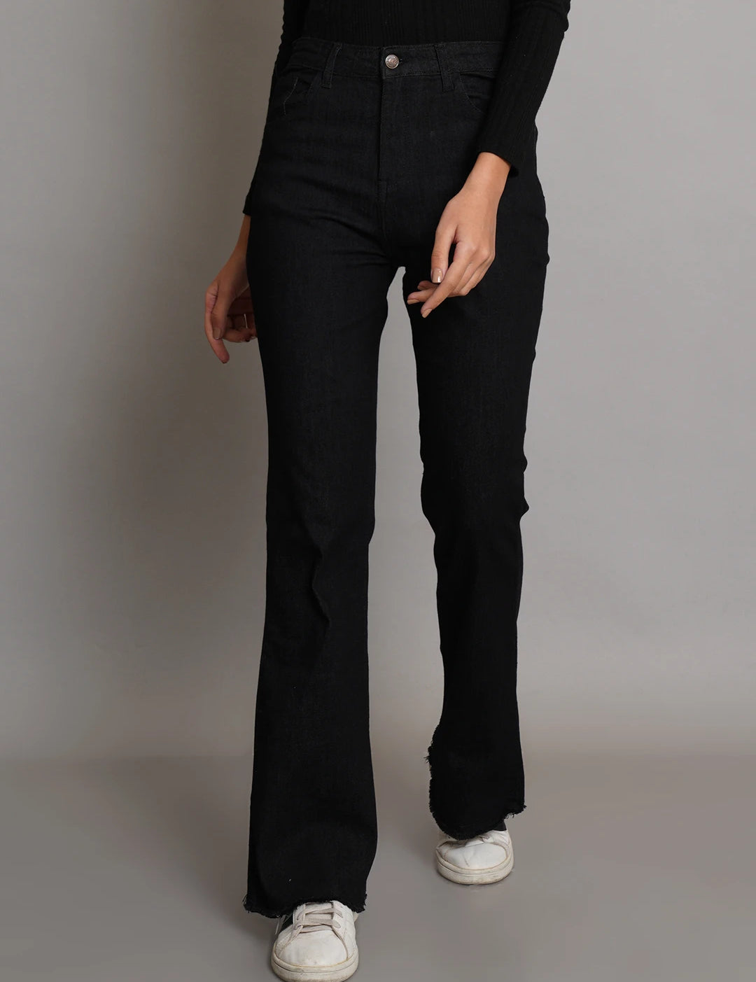 KOTTY Boot-Leg Women Black Jeans 