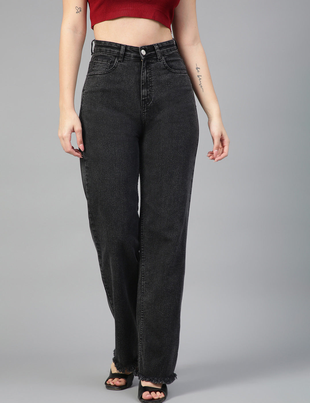 KOTTY Regular Women Black Jeans 