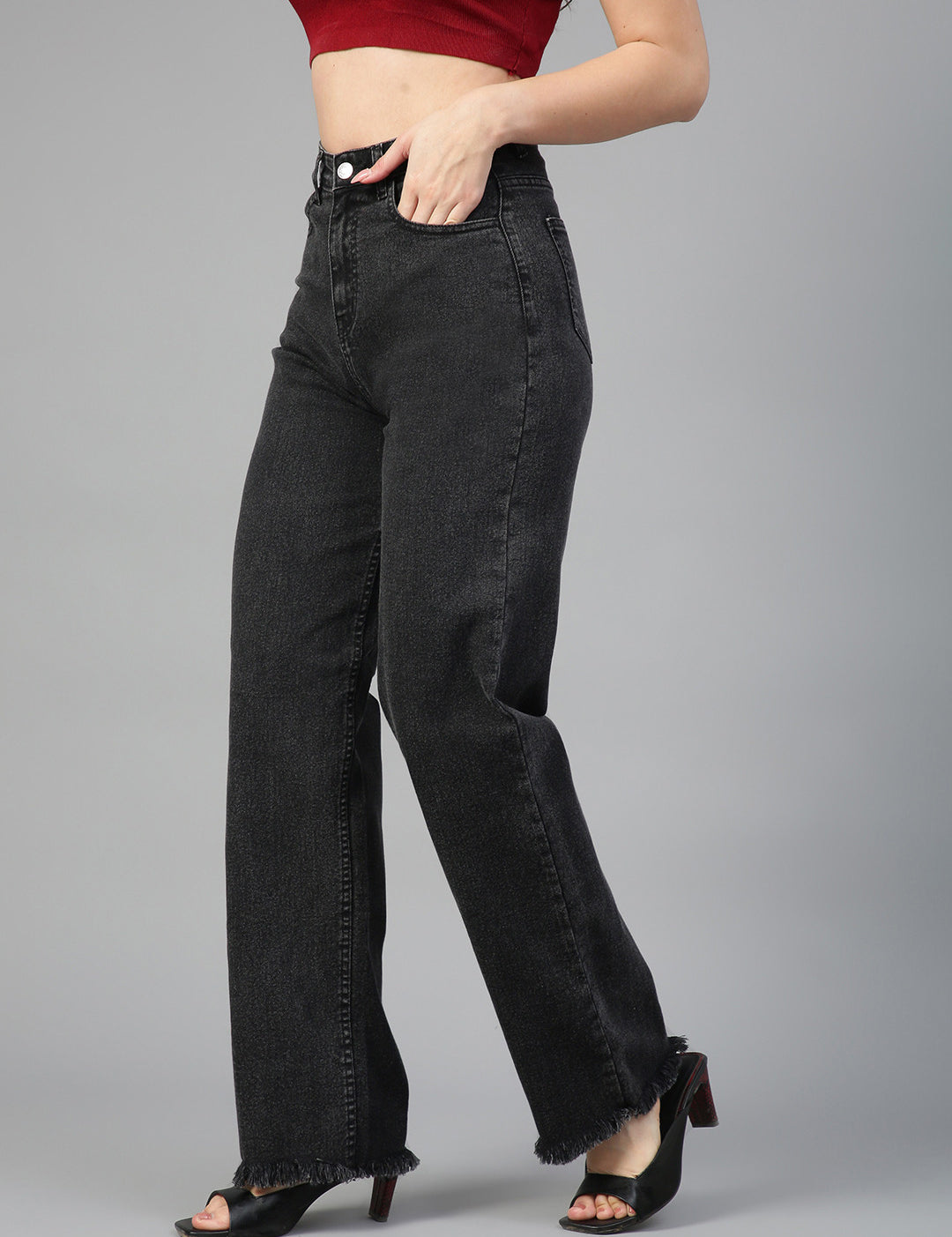 KOTTY Regular Women Black Jeans 