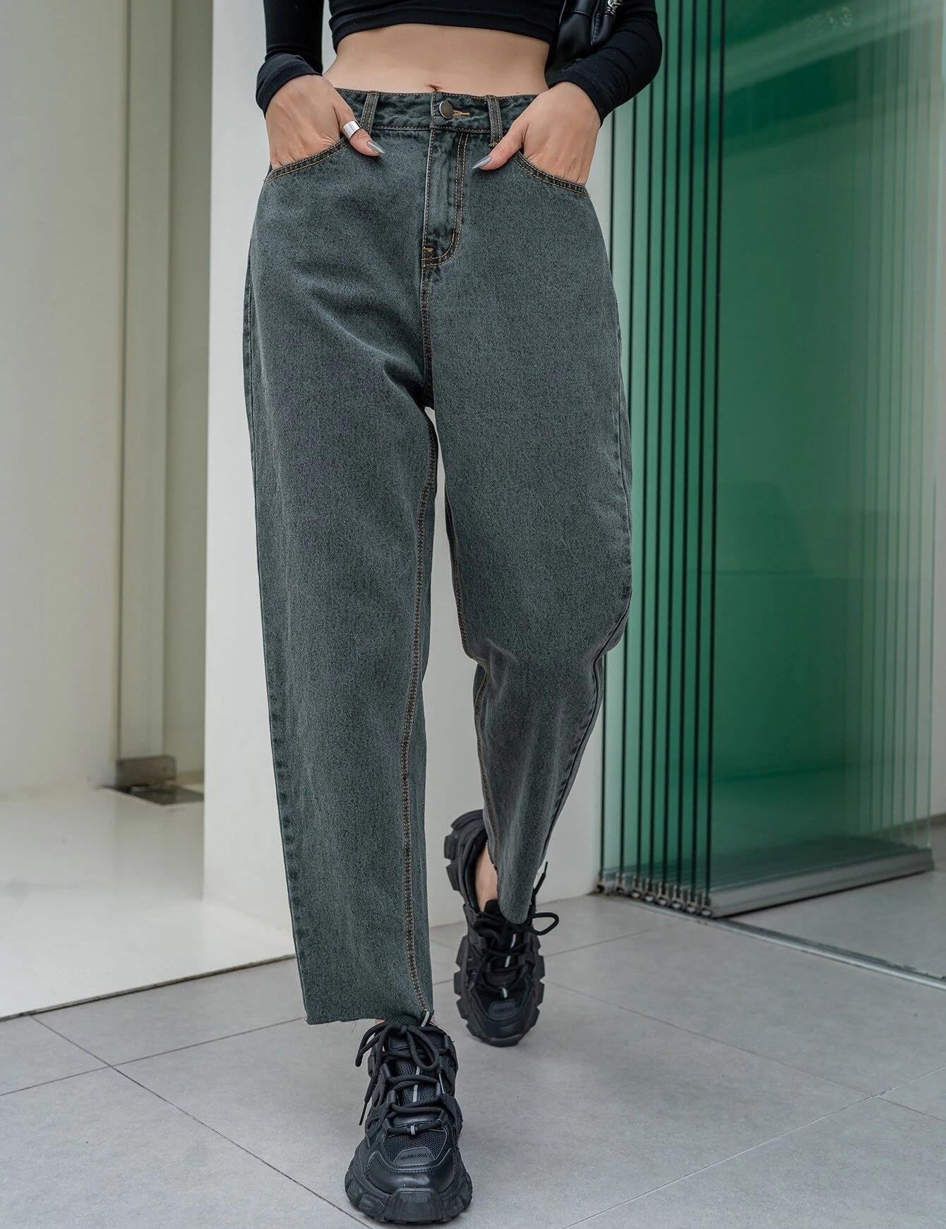 KOTTY Regular Women Dark Grey Jeans 