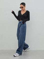KOTTY Regular Women Dark Blue Jeans 