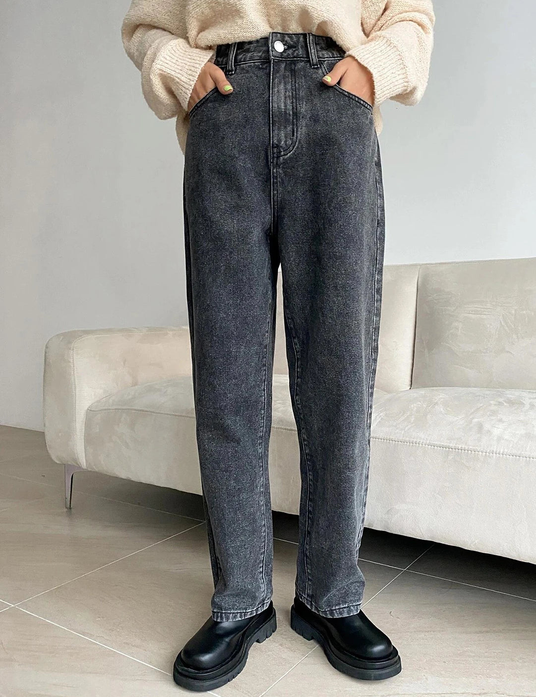 KOTTY Regular Women Dark Grey Jeans 